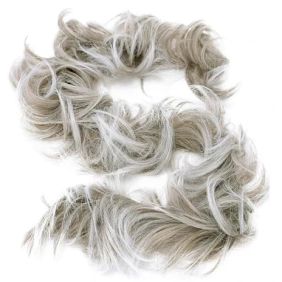 Afbeelding van CAISHA XXL Haarstukje Haarwokkel Opgestoken Volumineus Gekruld Knoet Grijs Mix HW31