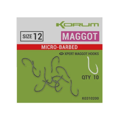 Afbeelding van Korum Xpert Maggot Micro Barbed Haak Met Weerhaak 14