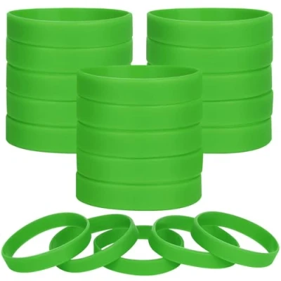 Afbeelding van LVNRIDS 100 stks Blank Siliconen Polsbandjes, Sport Party Rubber Elastische Polsband Groothandel Bulk Armband, 6.3&#039;&#039; longueur pour enfant,