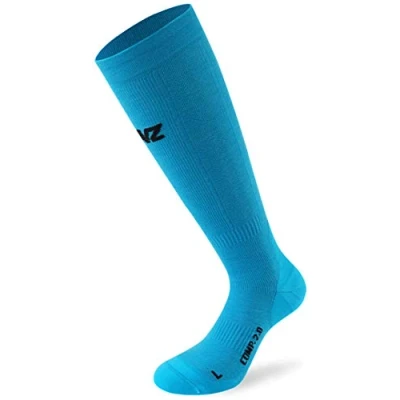 Afbeelding van Lenz Sokken Compression 2.0 Merinowol/elastaan Blauw Mt L
