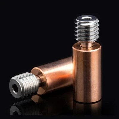Afbeelding van BZ 3D 2PCS Titanium Alloy Bi Metal Heatbreak,V6 Bimetal Heatbreak Smooth Version For Sidewinder X1 X2,Kraken Chimera +,Cyclops Plus,Ender 3,Ender 5,CR10 Hotend.(Titanium Metal)