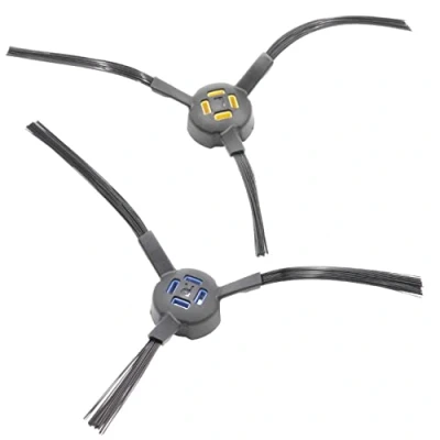 Afbeelding van vhbw 2 x zijborstel, compatibel met Zaco V80, V85 robotstofzuiger, reinigingsborstelset, links/rechts, zwart/blauw/geel
