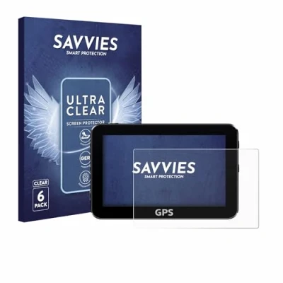 Afbeelding van Savvies Screenprotector voor Navigatie en GPS met 7 inch scherm [154.8 mm x 87 mm, 16:9] Folie Beschermfolie transparant (6 Stuks)