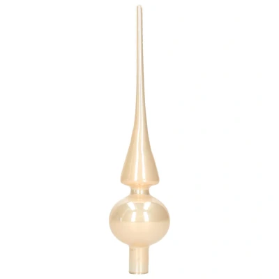 Afbeelding van Decoris Kerstboompiek licht parel glas 26 cm