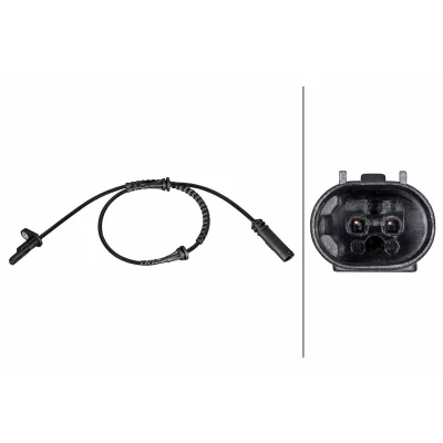 Afbeelding van HELLA 6PU 358 216 531 ABS Sensor Vooras Geluidsensor 2 polig 680mm MINI: Hatchback