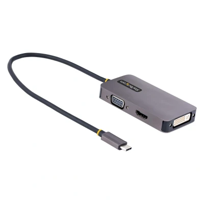 Afbeelding van StarTech.com USB C Display Adapter, naar HDMI DVI VGA 4K 60Hz, Aluminium, Video Displ