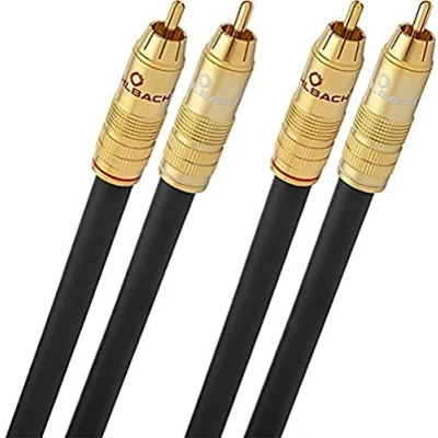 Afbeelding van Oehlbach NF 214 Master 100 eersteklas stereo audio RCA kabelset meervoudige afscherming, verzilverd koper 2 x 1 m Bordeaux