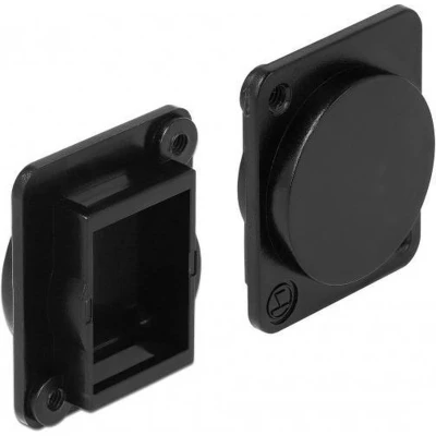 Afbeelding van Delock D Type deksel zwart 4 stuks
