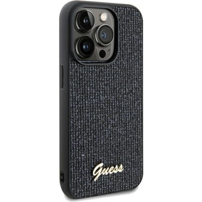 Afbeelding van Guess hoesje voor iPhone 13 Pro Max 6.7&quot; Zwart hardcase Disco Metal Script
