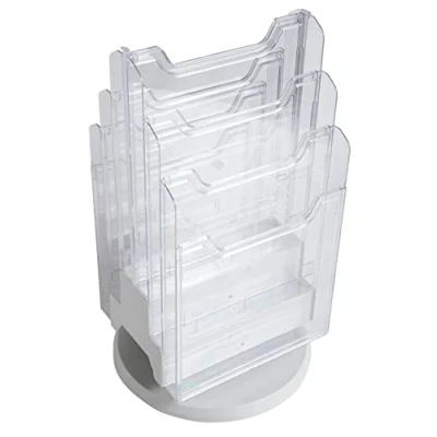 Afbeelding van Exacompta Presentation wandstandaard, 15,50 x 23,90 66,50 cm, kristal 31,50 46,50 cm Gris Lumière/Cristal