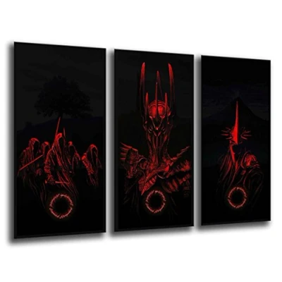 Afbeelding van Cuadros Cámara Sauron Fotofotofotocamera Lord of the Rings Totale grootte: 97 x 62 cm XXL, veelkleurig