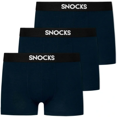 Afbeelding van Snocks 3 PACK Premium Boxer Onderbroeken, Heren, Maat: XXL, Blau