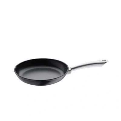 Afbeelding van Küchenprofi 0403001020 koekenpan met roestvrijstalen handgreep Provence, gietijzer, zilver, 4,8 x 22,4 38,2 cm