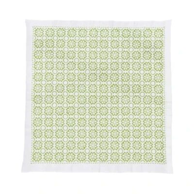 Afbeelding van Olympus Thread Hitomezashi Sashiko borduurpakket Hana Fukin Chrysanthemum stof bedrukt
