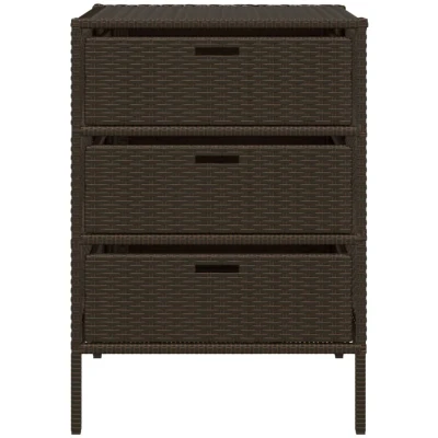 Afbeelding van vidaXL Tuinkast 55x59x80 cm poly rattan bruin