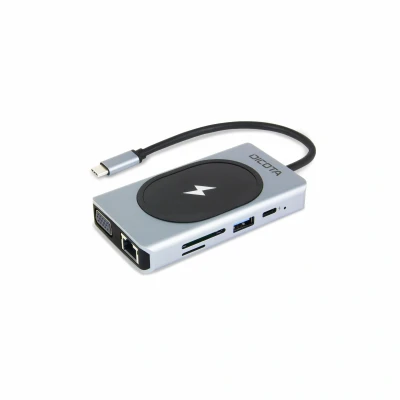 Afbeelding van DICOTA D32059 interface hub USB Type C Zwart, Zilver