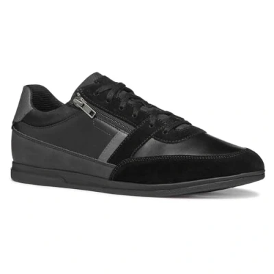 Afbeelding van Geox Renan Sneakers laag, Heren, Maat: 39, Black Leer/ synthetisch