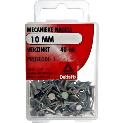 Afbeelding van mecanieke stoffeer nagel verzinkt 10mm. Bekleding. 40 stuks.