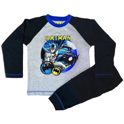Afbeelding van Batman pyjama maat 140 Bat Man pyjamabroek en pyjamashirt grijs