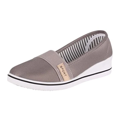 Afbeelding van Elara Dames Ballerina Sleehak Slippers Chunkyrayan 483 Dk.Grey 39