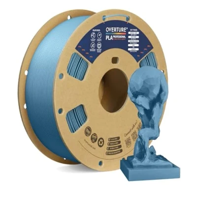 Afbeelding van OVERTURE PLA Plus filament 1,75 mm, professionele sterkte, 1 kg filament, maatnauwkeurigheid 99% waarschijnlijkheid +/ 0,03 voor 3D printers, grijsblauw