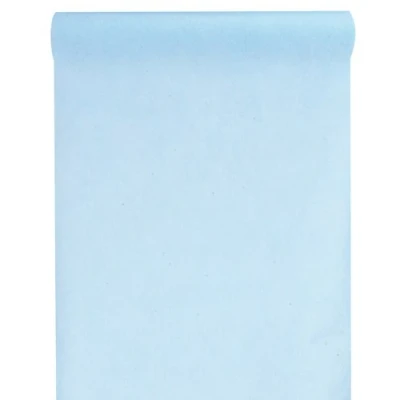 Afbeelding van Santex Tafelloper op rol polyester lichtblauw 30 cm x 10 m Feesttafelkleden