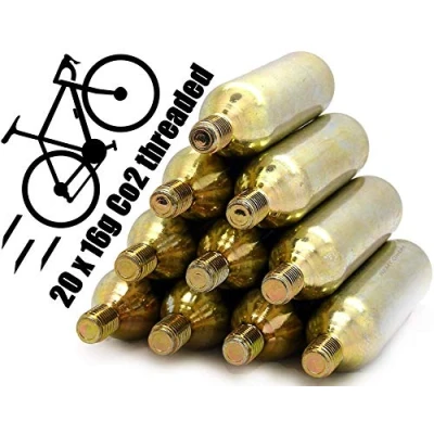 Afbeelding van NEMT CO2 capsules met schroefdraad, 16 g, CO2, voor mini luchtpompen, 20 stuks