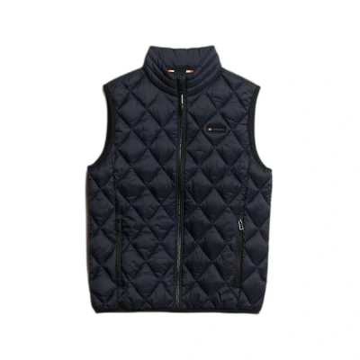 Afbeelding van Superdry Mannen Fuji Lite Bodywarmer met Ruitvormige Wattering Blauw Grootte: XL