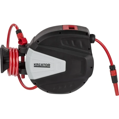 Afbeelding van Wandslangenbox Kreator 15 meter (Incl. koppelstukken en tuinspuit, 2 aanvoerslang)