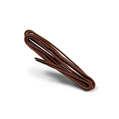 Afbeelding van Kaps Gewaxte ronde Dunne Veters, 2 mm kwaliteit 100% katoenen veters voor casual en modieuze schoenen, gemaakt in Europa, 1 paar, veel mooie kleuren lengtes (60 cm 24 inch 3 tot 4 oogparen / 76 Bruin)