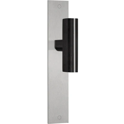Afbeelding van Formani Deurkruk Piet Boon TWO PBT22P236SFC op schild blind mat RVS/eikenhout zwart