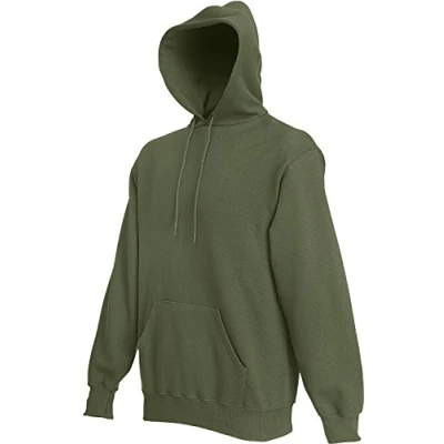 Afbeelding van Fruit of the Loom Sweatshirt met capuchon in de maten S, M, L, XL, 2XL, 3XL, 4XL, 5XL, ook diverse kleurensets, olijf, XL