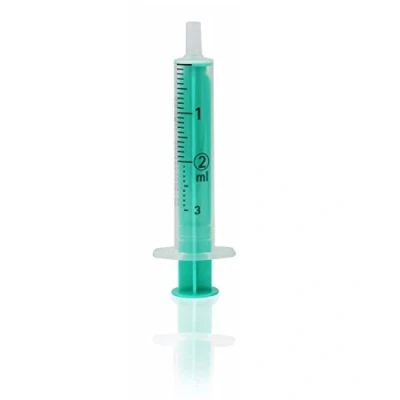 Afbeelding van 100 x wegwerpspuiten spuiten inject afzonderlijk steriel verpakt (2 ml, groen)