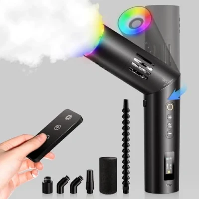 Afbeelding van COLBOR CF5 Draagbare rookmachine, oplaadbaar, met RGB afstandsbediening, ventilator voor feestjes, bruiloften, fotografie, video&#039;s, cosplay, rookmachine