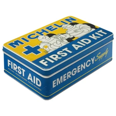 Afbeelding van Tin Box Plat Michelin First Aid Kit