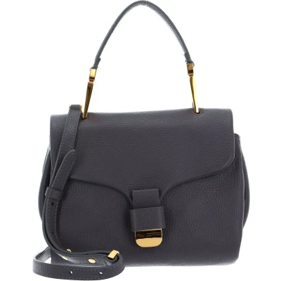 Afbeelding van COCCINELLE Leren Handtas Schoudertas NEOFIRENZE SOFT Handbag Grained Leather Ardesia Donkergrijs