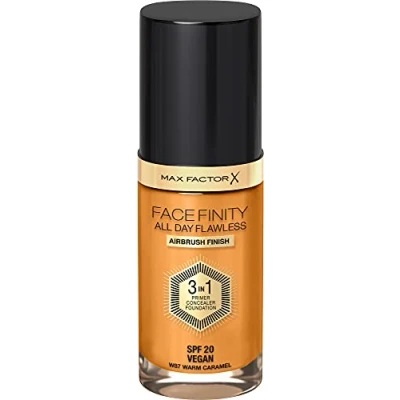 Afbeelding van 2x Max Factor Facefinity All Day Flawless Foundation W87 Warm Caramel 34 ml