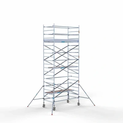 Afbeelding van Professionele rolsteiger 135x250x7.20m werkhoogte carbondeck lichtgewicht