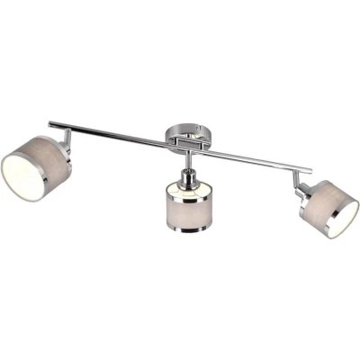 Afbeelding van TRIO AROSA Spot Chroom excl. 3x E14 28W Lampenkap grijs