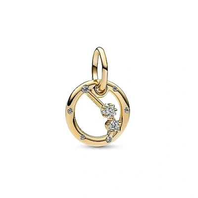Afbeelding van Pandora 762719C01 Hangbedel Ram Zodiac zilver zirconia goudkleurig wit