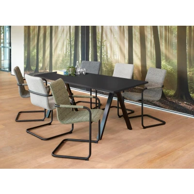 Afbeelding van Bureau vergadertafel Victory breed 160CM diep 80CM kleur frame Wit (RAL9010) blad Licht Eiken