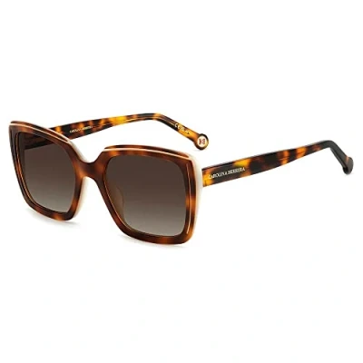 Afbeelding van Carolina Herrera Donna HER 0143/G/S C9K/HA Occhiali da sole Acetato Havana Marrone Squadrata Sfumato
