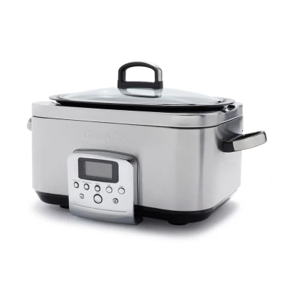 Afbeelding van GreenPan Slowcooker 6.0 liter RVS Keramische anti baklaag