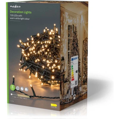 Afbeelding van Decoratieve Verlichting Koord 720 LED&#039;s Warm Wit 54.00 m Licht Nedis