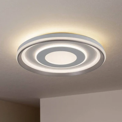 Afbeelding van Näve Doira LED plafondlamp, wit, metaal, Ø 50 cm, CCT, afstandsbediening
