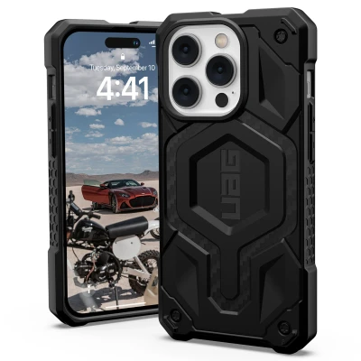Afbeelding van Apple iPhone 14 Pro MagSafe Hoesje Kunststof UAG Hardcase/Backcover Zwart Telefoonhoesje Shockproof/Valbescherming