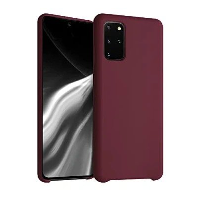 Afbeelding van kwmobile telefoonhoesje geschikt voor Samsung Galaxy S20 Plus Hoesje met siliconen coating Smartphone case in wijnrood