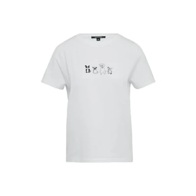 Afbeelding van comma Tshirt print, Dames, Maat: 34, Weiß