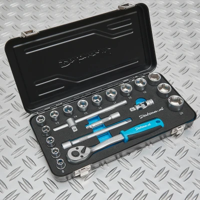 Afbeelding van Dopsleutelset Datona 8 t/m 24mm met 3/8&quot; ratel