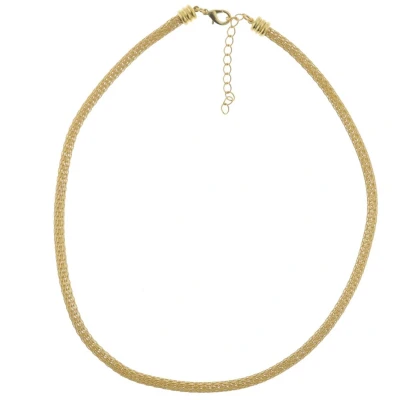Afbeelding van Behave Ketting mesh schakel goud kleur dames 45 cm